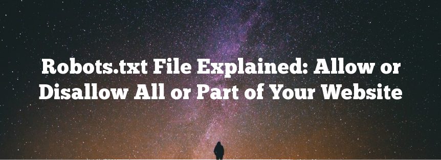 Robots.txt File Explained: Allow or Disallow All or Part of Your Website