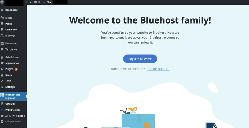 Bluehost Successful Migration