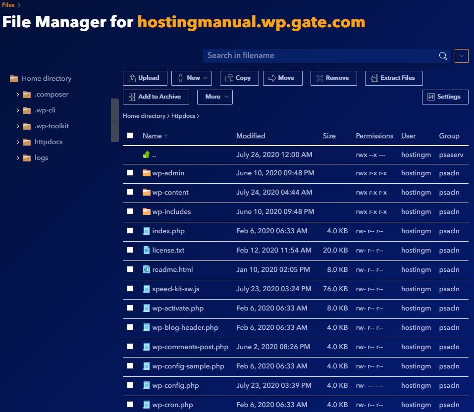 Gate.com File Manager