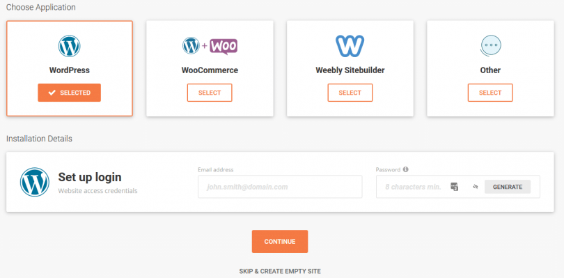 SiteGround WordPress Installation